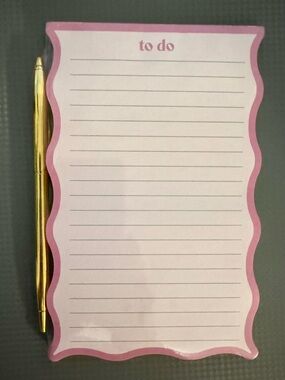 Mother day pink  "To Do" Notepad with Gold Pen - Home Office
